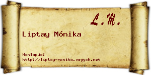Liptay Mónika névjegykártya